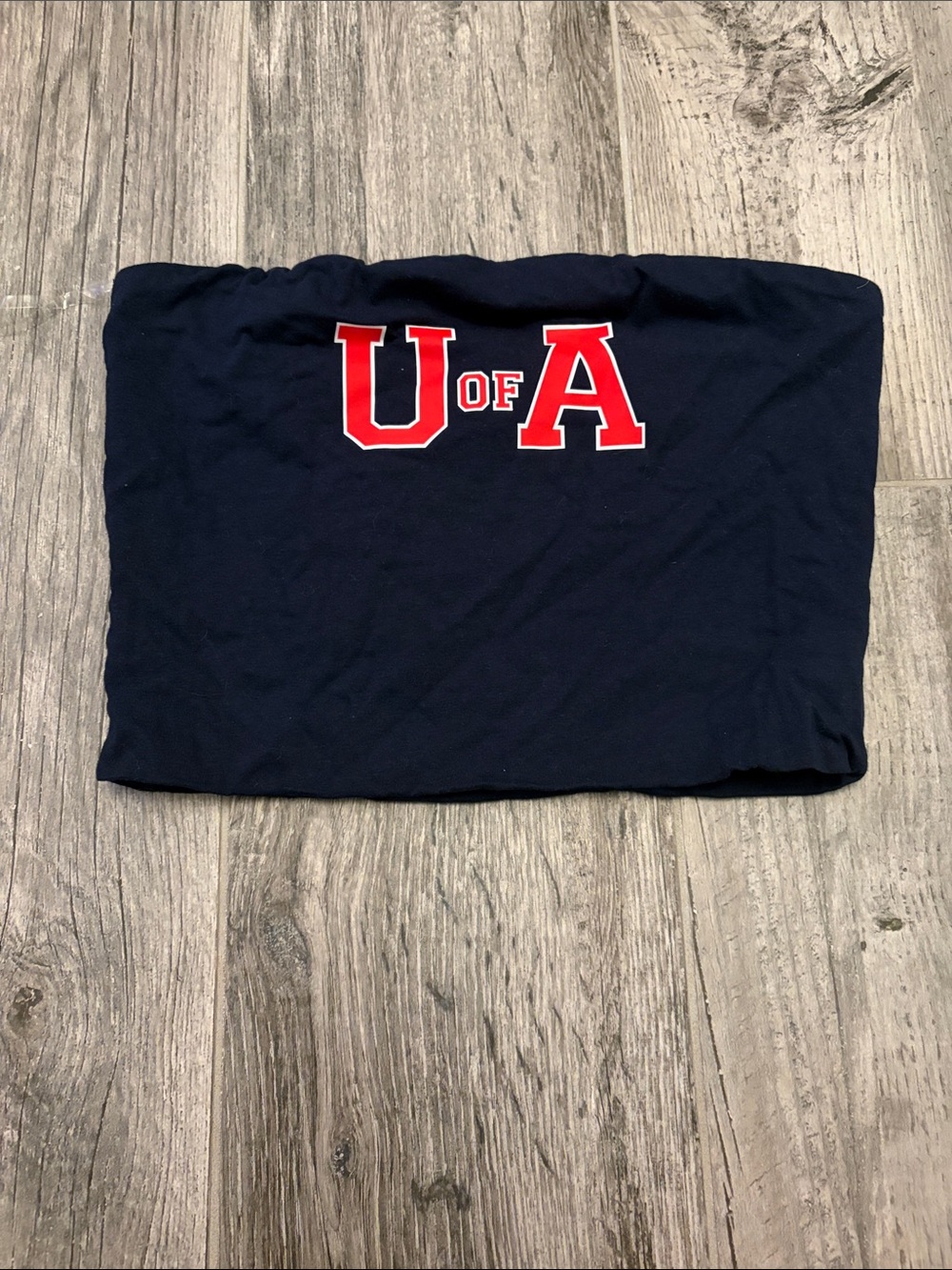 U of A Navy Blue Tube Top with Red Logo